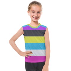 Bigender Flag Copy Kids  Mesh Tank Top