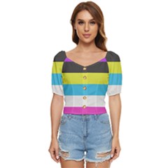 Bigender Flag Copy Button Up Blouse