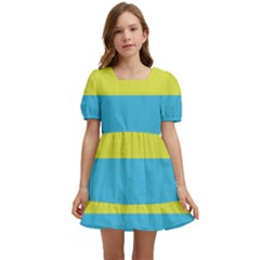 Bigender Flag Copy Kids  Short Sleeve Dolly Dress by Dutashop