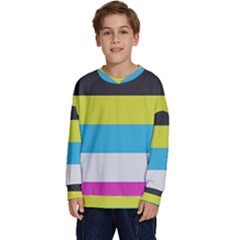 Bigender Flag Copy Kids  Crewneck Sweatshirt