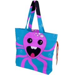 Bubble Octopus Copy Drawstring Tote Bag