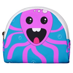 Bubble Octopus Copy Horseshoe Style Canvas Pouch