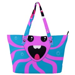 Bubble Octopus Copy Full Print Shoulder Bag