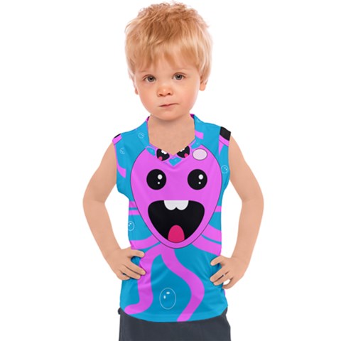 Bubble Octopus Copy Kids  Sport Tank Top by Dutashop