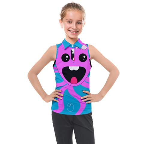 Bubble Octopus Copy Kids  Sleeveless Polo T-shirt by Dutashop