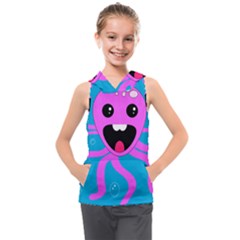 Bubble Octopus Copy Kids  Sleeveless Hoodie by Dutashop