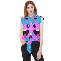 Bubble Octopus Copy Frill Detail Shirt