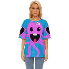 Bubble Octopus Copy Oversized Basic T-Shirt