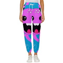 Bubble Octopus Copy Women s Cropped Drawstring Pants by Dutashop