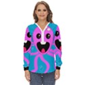 Bubble Octopus Copy Zip Up Long Sleeve Blouse View1