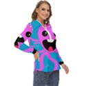 Bubble Octopus Copy Zip Up Long Sleeve Blouse View3