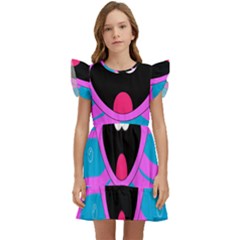 Bubble Octopus Copy Kids  Winged Sleeve Dress