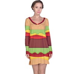 Cake Cute Burger Long Sleeve Nightdress by Dutashop