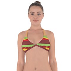 Cake Cute Burger Halter Neck Bikini Top by Dutashop