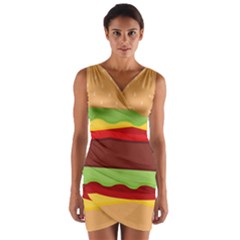 Cake Cute Burger Wrap Front Bodycon Dress by Dutashop