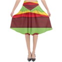 Cake Cute Burger Flared Midi Skirt View1