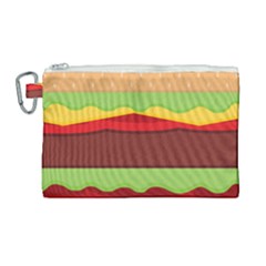 Cake Cute Burger Canvas Cosmetic Bag (large) by Dutashop