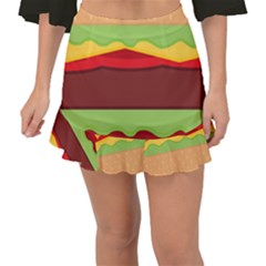 Cake Cute Burger Fishtail Mini Chiffon Skirt