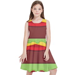 Cake Cute Burger Kids  Skater Dress