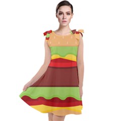 Cake Cute Burger Tie Up Tunic Dress