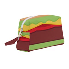 Cake Cute Burger Wristlet Pouch Bag (medium)