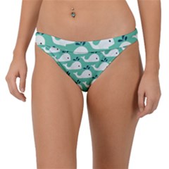 Whale Sea Blue Band Bikini Bottoms by Dutashop