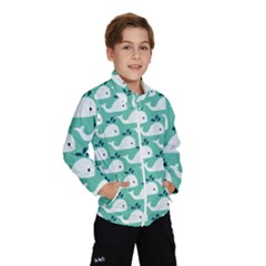 Whale Sea Blue Kids  Windbreaker by Dutashop