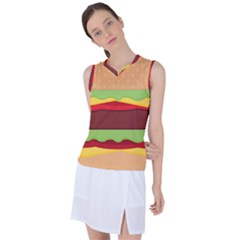 Cake Cute Burger Women s Sleeveless Sports Top