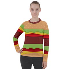 Cake Cute Burger Women s Pique Long Sleeve T-shirt