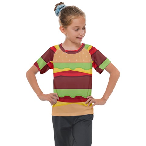 Cake Cute Burger Kids  Mesh Piece T-shirt by Dutashop