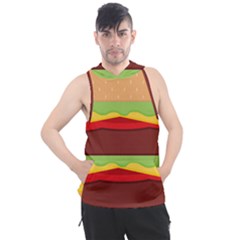 Cake Cute Burger Men s Sleeveless Hoodie