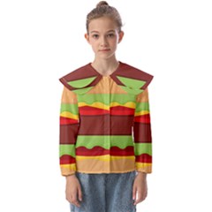 Cake Cute Burger Kids  Peter Pan Collar Blouse by Dutashop