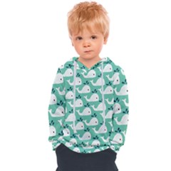 Whale Sea Blue Kids  Overhead Hoodie by Dutashop