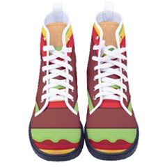 Cake Cute Burger Men s High-top Canvas Sneakers