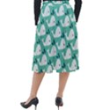 Whale Sea Blue Classic Velour Midi Skirt  View2