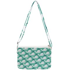 Whale Sea Blue Double Gusset Crossbody Bag