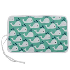 Whale Sea Blue Pen Storage Case (l) by Dutashop