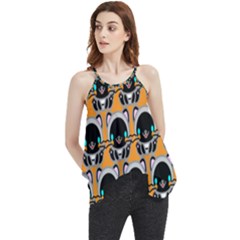 Cute Panda Flowy Camisole Tank Top by Dutashop