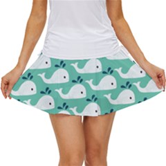 Whale Sea Blue Women s Skort