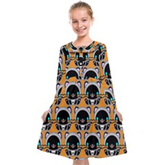 Cute Panda Kids  Midi Sailor Dress