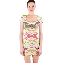 Kangaroo Short Sleeve Bodycon Dress by Dutashop