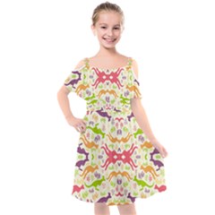 Kangaroo Kids  Cut Out Shoulders Chiffon Dress by Dutashop