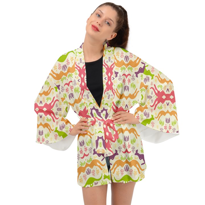 Kangaroo Long Sleeve Kimono