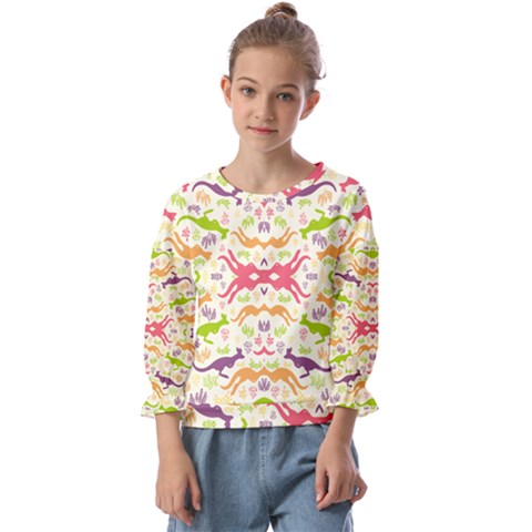 Kangaroo Kids  Cuff Sleeve Top by Dutashop