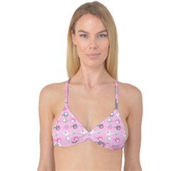 Animals Elephant Pink Cute Reversible Tri Bikini Top by Dutashop