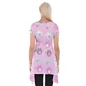 Animals Elephant Pink Cute Short Sleeve Side Drop Tunic View2