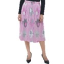 Animals Elephant Pink Cute Classic Velour Midi Skirt  View1