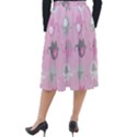 Animals Elephant Pink Cute Classic Velour Midi Skirt  View2