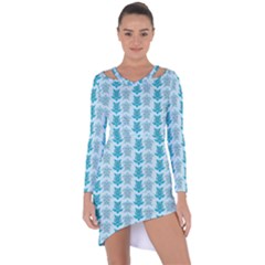 Sea Turtle Sea Animal Asymmetric Cut-out Shift Dress by Dutashop