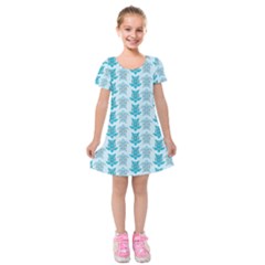 Sea Turtle Sea Animal Kids  Short Sleeve Velvet Dress by Dutashop